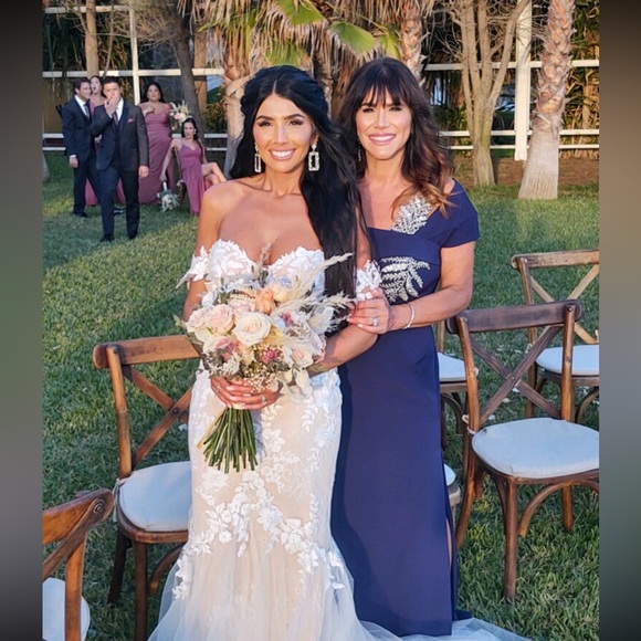 TERANI COUTURE LEAF RHINESTONE GOWN - Picture 7 of 9